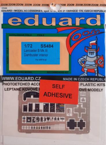 EDUARD 1/72 SS484 Lancaster B Mk.III Dambuster Interior