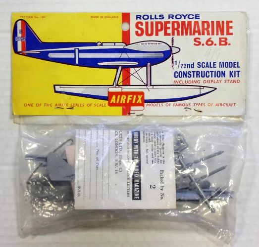 AIRFIX 1/72 1391 ROLLS ROYCE SUPERMARINE S.6.B. TYPE II BAG
