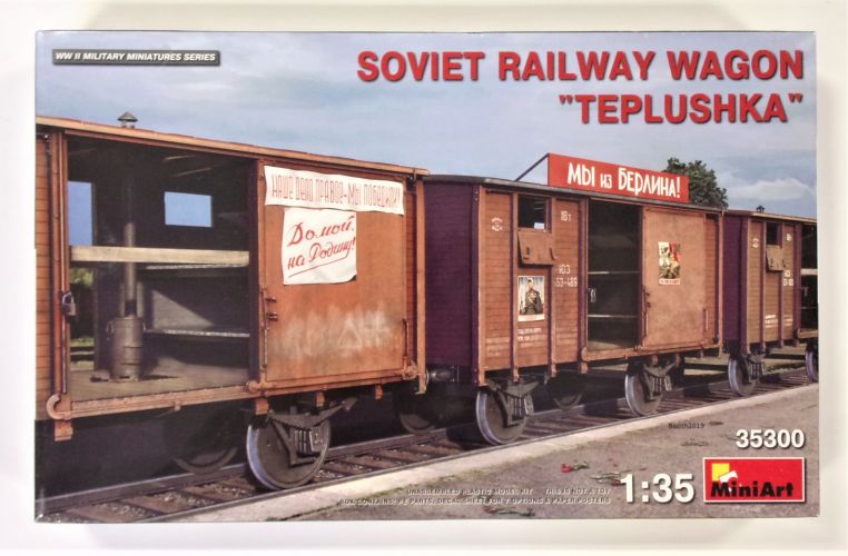 MINIART 1/35 35300 SOVIET RAILWAY WAGON - TEPLUSHKA