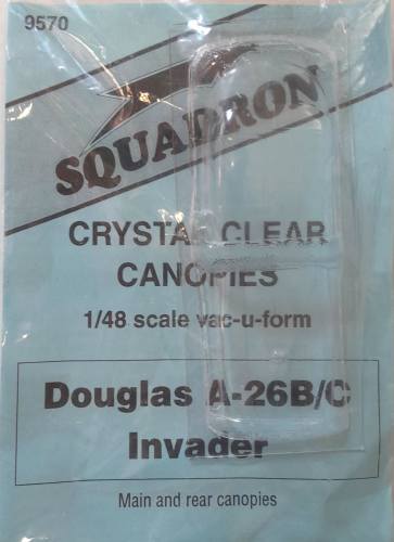 SQUADRON MODELS 1/48 9570 DOUGLAS A-26B/C INVADER CRYSTAL CLEAR CANOPY