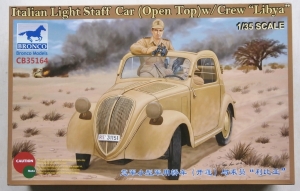 BRONCO 1/35 35164 ITALIAN STAFF CAR  OPEN TOP  WITH CREW LIBYA