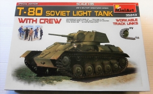 MINIART 1/35 35243 T-80 LIGHT SOVIET TANK WITH CREW