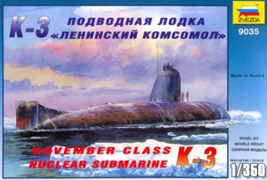 9035 Submarine "K-3"  Zvezda 1/35 Model Kit For Kids Adults 