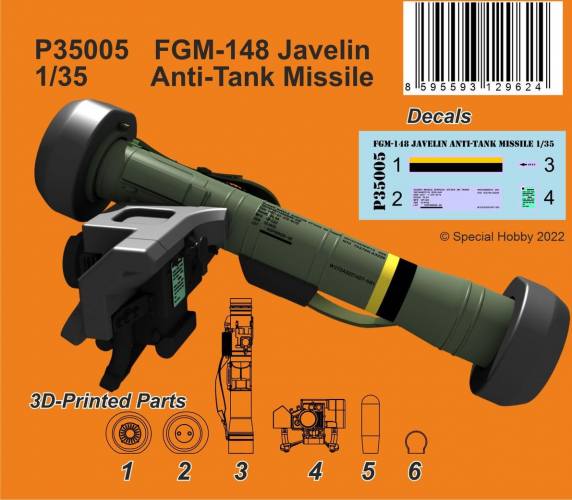CMK 1/35 35005 FGM-148 JAVELIN ANTI-TANK MISSILE