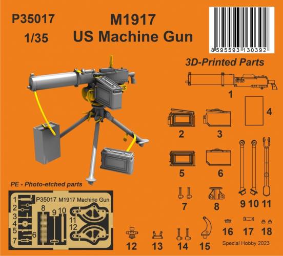 CMK 1/35 35017 M1917 US MACHINE GUN
