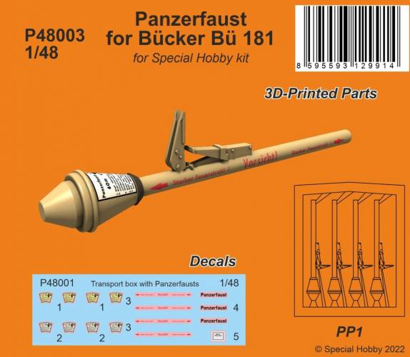 CMK 1/48 48003 PANZERFAUST FOR BUCKER BU 181
