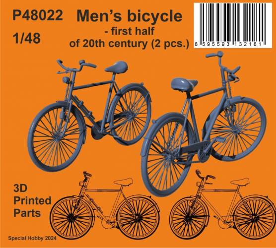 SPECIAL HOBBY 1/48 P48022 MENS BICYCLE FIRST HALF OF 20TH CENTURY