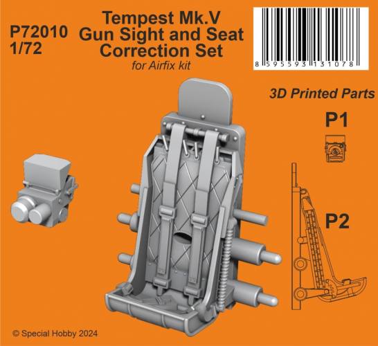 CMK 1/72 P72010 TEMPEST MK.V GUN SIGHT AND SEAT CORRECTION