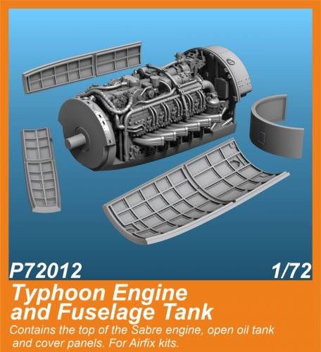 CMK 1/72 P72012 TYPHOON ENGINE AND FUSELAGE TANK
