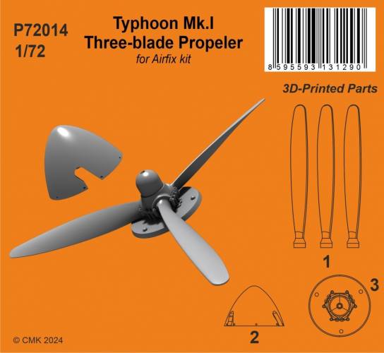 CMK 1/72 P72014 TYPHOON MK.I THREE-BLADE PROPELLER 