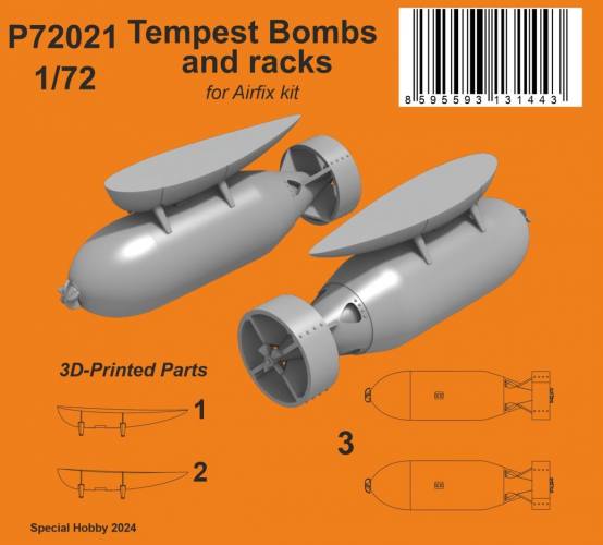CMK 1/72 P72021 TEMPEST BOMBS AND RACKS