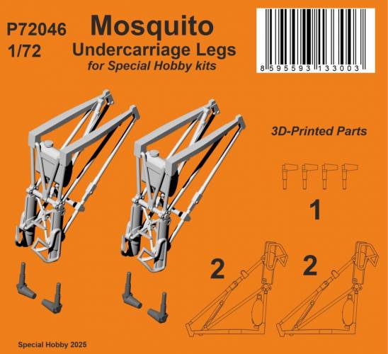 CMK 1/72 P72046 MOSQUITO UNDERCARRIAGE LEGS