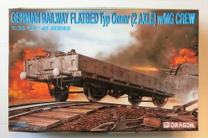 DRAGON 1/35 6085 GERMAN FLATBED Typ Ommr  2 AXLE  w/MG CREW
