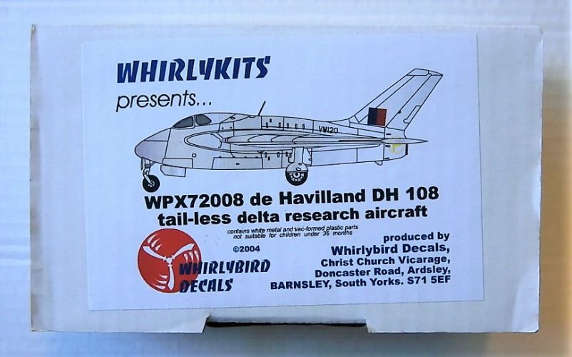 WHIRLYBIRD 1/72 72008 DE HAVILLAND DH 108 