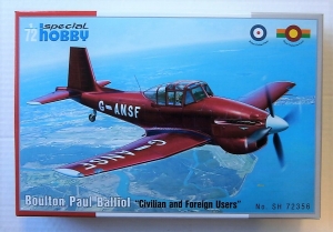 SPECIAL HOBBY 1/72 72356 BOULTON PAUL BALLIOL CIVILIAN   FOREIGN USERS