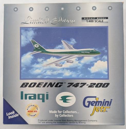 GEMINI JETS 1/400 072 BOEING 747-200 IRAQI