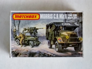 MATCHBOX 1/76 PK-172 MORRIS C.8 17pdr GUN WILLYS JEEP