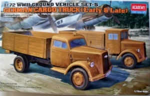 ACADEMY 1/72 13404 GERMAN CARGO TRUCK EARLY   LATE