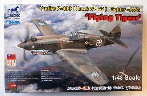 BRONCO 1/48 4006 CURTISS P-40C  HAWK 81-A2  FIGHTER AVG FLYING TIGERS