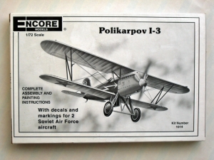 ENCORE 1/72 1014 POLIKARPOV I-3