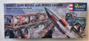 REVELL  H-1821 HONEST JOHN MISSILE WITH MOBILE CARRIER  REISSUE 