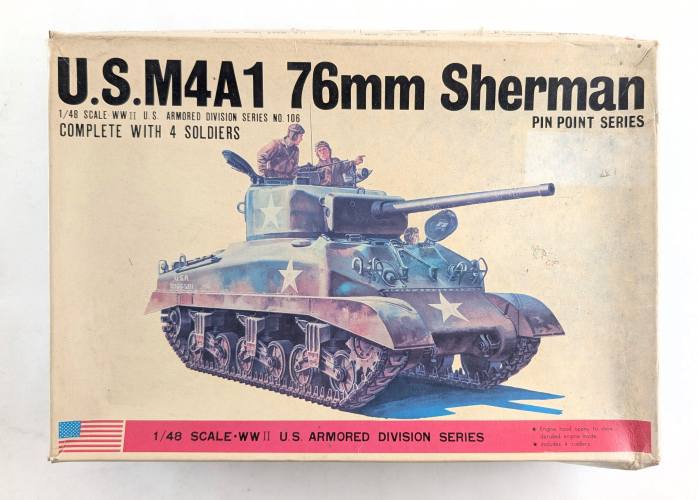 BANDAI 1/48 8281 US M4A1 76MM SHERMAN