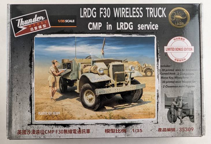 THUNDER MODEL 1/35 35309 LRDG F30 WIRELESS TRUCK CMP IN LRDG SERVICE
