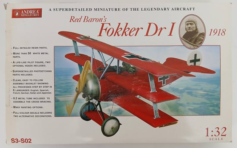 Maquette Avion 1/32 Fokker Dr.I - Red Baron - Andrea Miniatures S3-S02