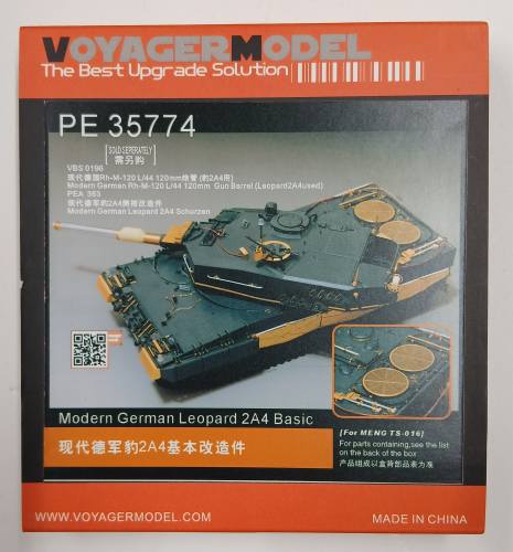VOYAGER 1/35 35774 MODERN GERMAN LEOPARD 2A4 BASIC