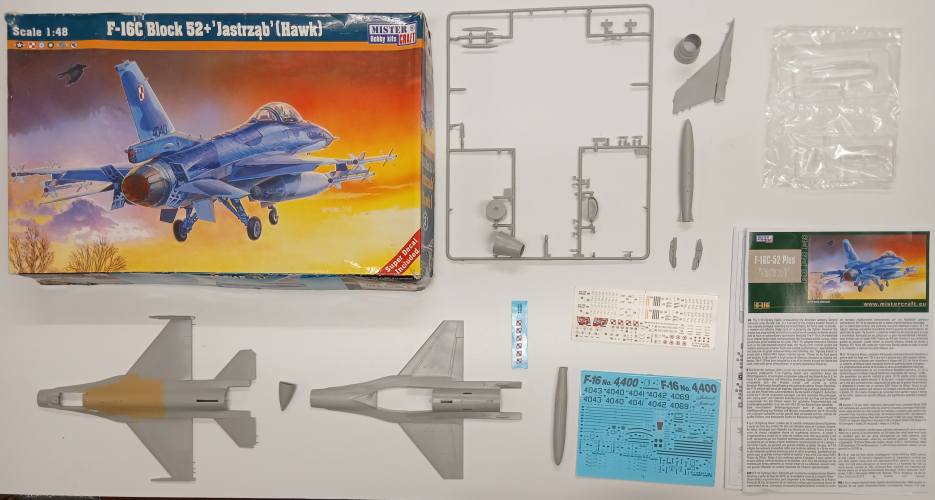 KINGKIT MODEL SCRAPYARD 1/48 MISTERCRAFT 071165 F-16C BLOCK 52  JASTRZAB HAWK  STARTED 