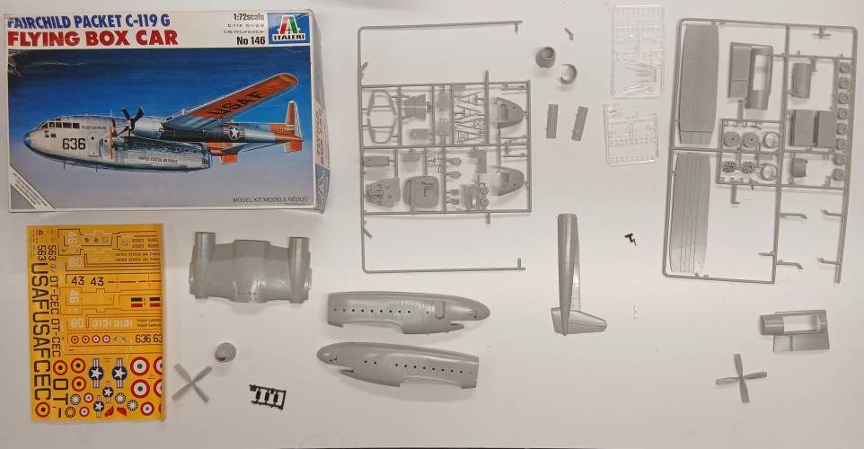 KINGKIT MODEL SCRAPYARD 1/72 ITALERI 146 FLYING BOX CAR  CRACKED DECALS 