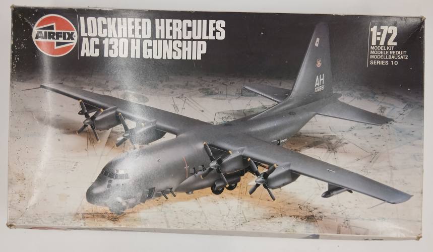 KINGKIT MODEL SCRAPYARD 1/72 AIRFIX 10001 AC 130 H GUNSHIP  STARTED   DAMAGED DECALS 