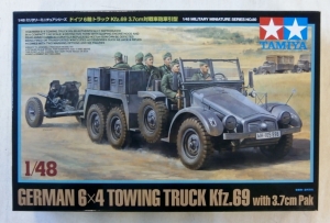 TAMIYA 1/48 32580 GERMAN 6x4 TOWING TRUCK Kfz.69 w/3.7cm PAK