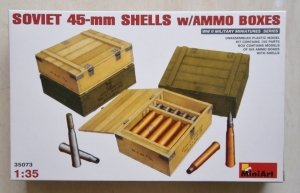 MINIART 1/35 35073 SOVIET 45mm SHELLS WITH AMMO BOXES
