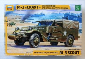 ZVEZDA 1/35 3581 M-3 ARMOURED SCOUT CAR CANVAS TILT