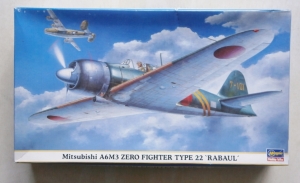 HASEGAWA 1/48 09407 MITSUBISHI A6M3 ZERO FIGHTER TYPE 22 RABAUL