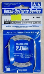 TAMIYA  12662 BRAIDED HOSE  2.0mm OUTER DIAMETER 