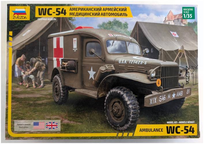 ZVEZDA MODELS 1/35 3711 WC-54 AMERICAN ARMY AMBULANCE