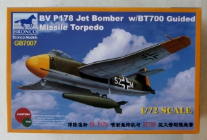 BRONCO 1/72 7007 Bv P178 JET BOMBER w/BT700 GUIDED MISSILE TORPEDO