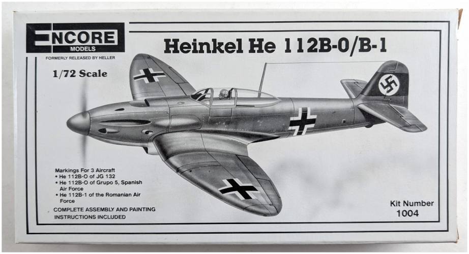 ENCORE 1/72 1004 HEINKEL HE 112B-0/B-1