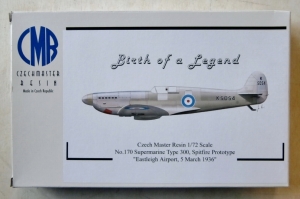 CZECH MASTER RESIN 1/72 170 SUPERMARINE TYPE 300 SPITFIRE