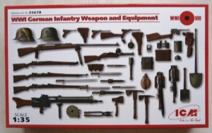 ICM 1/35 35678 WWI GERMAN INFANTRY WEAPON   EQUIPMENT