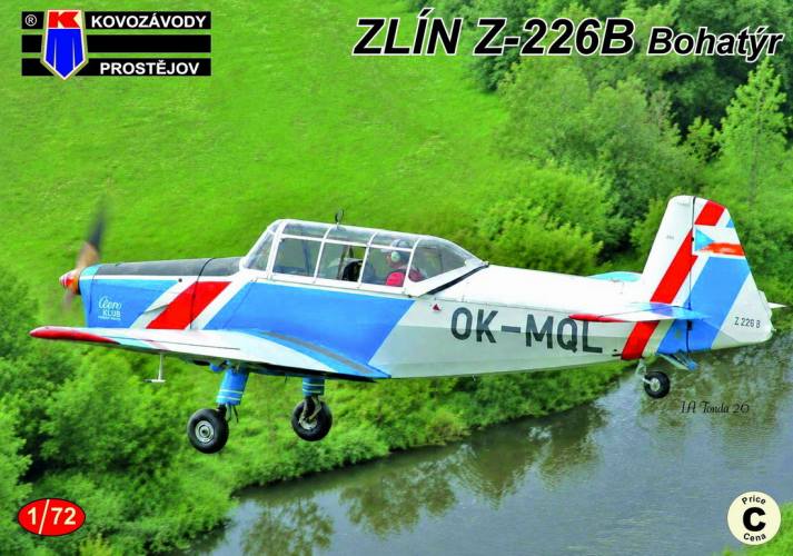 KOVOZAVODY 1/72 KPM72556 ZLIN Z-226B BOHATYR