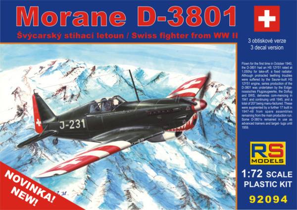 RS MODELS 1/72 92094 MORANE D-3801 