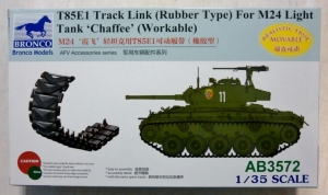 BRONCO 1/35 3572 T85E1 TRACK LINK  RUBBER TYPE  FOR M24 LIGHT TANK CHAFFEE  WORKABLE 