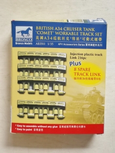 BRONCO 1/35 3511 BRITISH A34 CRUISER TANK COMET WORKABLE TRACK SET