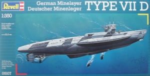 REVELL 1/350 05107 GERMAN TYPE VIID MINELAYER SUBMARINE