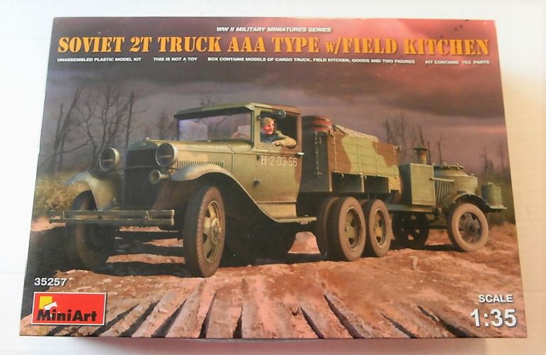 MINIART 1/35 35257 SOVIET 2T TRUCK AAA TYPE WITH FIELD KITCHEN