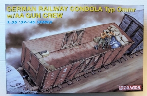 DRAGON 1/35 6086 GERMAN RAILWAY GONDOLA TYP OMMR w/AA GUN CREW