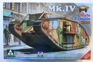 TAKOM 1/35 2076 WWI HEAVY BATTLE TANK Mk.IV MALE FEMALE